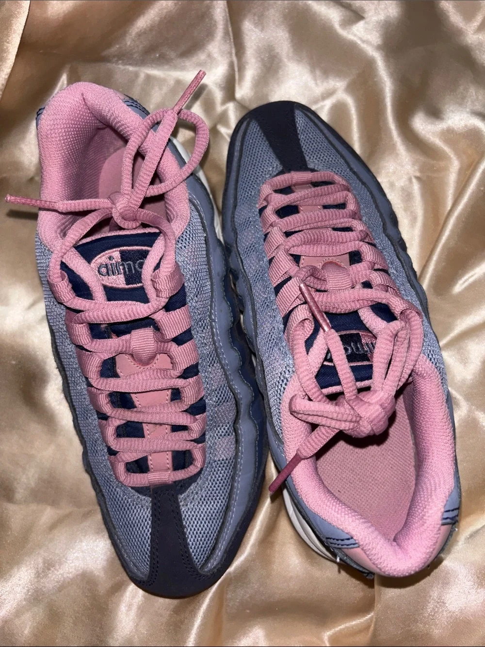 Nike Women’s Air Max 95 Style Sneakers in Navy and Dusty Pink